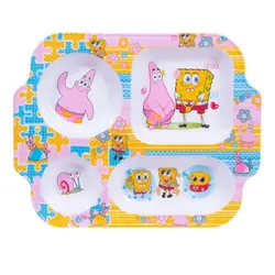 ست غذا خوری 4 پارچه کودک طرح باب اسفنجی