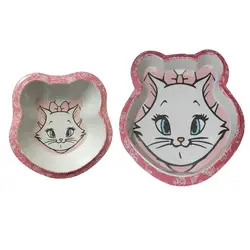 سرویس غذا خوری 2 پارچه کودک طرح گربه اشرافی کد Rbay22 | چند رنگ | گارانتی اصالت و سلامت فیزیکی کالا