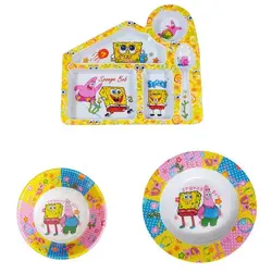 سرویس غذا خوری 3 پارچه کودک طرح باب اسفنجی