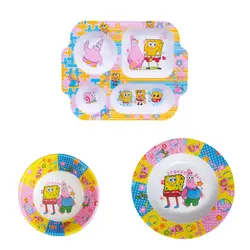 سرویس غذا خوری 3 پارچه کودک طرح باب اسفنجی کد bob3 | چند رنگ | گارانتی اصالت و سلامت فیزیکی کالا