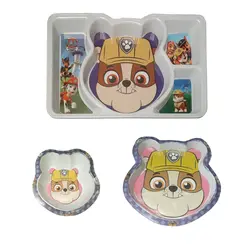 سرویس غذا خوری 3 پارچه کودک طرح سگ های نگهبان کد Rbay3 | چند رنگ | گارانتی اصالت و سلامت فیزیکی کالا