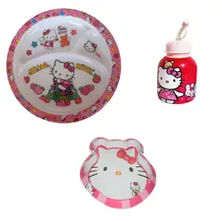 سرویس غذا خوری 3 پارچه کودک طرح کیتی کد Rbay555  | چند رنگ | گارانتی اصالت و سلامت فیزیکی کالا