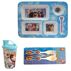 سرویس غذا خوری 4 پارچه کودک طرح فروزن کد Rbay1 | چند رنگ | گارانتی اصالت و سلامت فیزیکی کالا