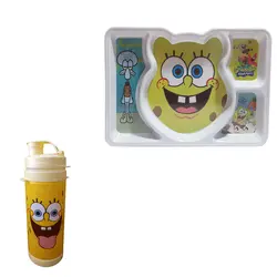 سرویس غذا خوری کودک 2 پارچه طرح باب اسفنجی کد Rbay222 | چند رنگ | گارانتی اصالت و سلامت فیزیکی کالا