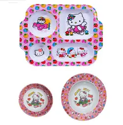 سرویس غذا خوری کودک طرح کیتی 3 عددی