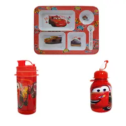 سرویس غذا خوری کودک طرح مک کویین کد Rbay033 مجموعه 3 عددی | قرمز | گارانتی اصالت و سلامت فیزیکی کالا