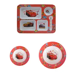 سرویس غذا خوری کودک طرح مک کویین کد Rbay333 مجموعه 3 عددی | قرمز | گارانتی اصالت و سلامت فیزیکی کالا