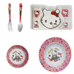 سرویس غذا خوری 5 پارچه کودک طرح کیتی کد Rbay555 | چند رنگ | گارانتی اصالت و سلامت فیزیکی کالا