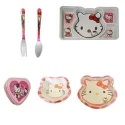 سرویس غذا خوری 6 پارچه کودک طرح کیتی کد Rbay6 | چند رنگ | گارانتی اصالت و سلامت فیزیکی کالا