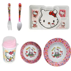 سرویس غذا خوری 6 پارچه کودک طرح کیتی کد Rbay6666 | چند رنگ | گارانتی اصالت و سلامت فیزیکی کالا