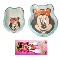 سرویس غذا خوری کودک  4 پارچه طرح میکی موس کد Rbay4 | چند رنگ | گارانتی اصالت و سلامت فیزیکی کالا