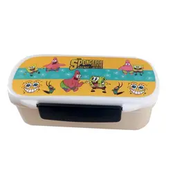 ظرف نگهدارنده غذای ۲ طبقه کودک طرح باب اسفنجی