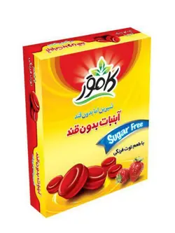 آبنبات  بدون قند توت فرنگی