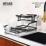 جاظرفی آلومینیوم نیلوفر 2طیقه طلایی و نقره ای و زیتونی