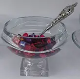 قاشق آجیل دسته نگینی و گلدار