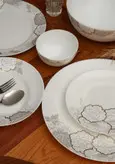 سرویس آرکوپال ۶ نفره ۲۶ پارچه قالب بن (Bone) طرح گلسا طلایی گلدن اپال