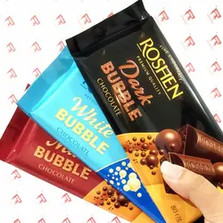 شکلات تلخ حباب دار ۸۰ گرمی روشن ROSHEN dark bubble