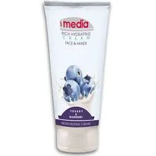 کرم ماست و بلوبری مدیا در حجم 200 میل مناسب دست و صورت