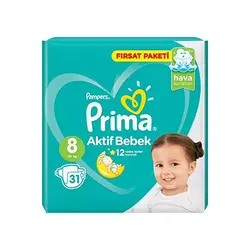 پوشک ۳۱ عددی سایز ۸ پریما PRIMA