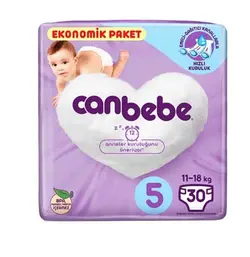 پوشک جان به به ۳۰ عددی شماره ۵ CANBEBE EKONOMIK