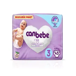 پوشک جان به به۴۵ عددی شماره ۳  CANBEBE EKONOMIK