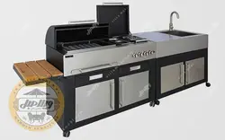 باربیکیو گازی استیل به همراه سینک ظرفشویی مدل213