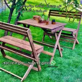 نیمکت و میز چوبی تاشو مسافرتی