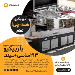 باربیکیو گازی استیل به همراه سینک ظرفشویی مدل213