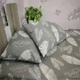 کاور بالشت و کاور تشک تخت کشدار یک نفره طرح گل کاغذی