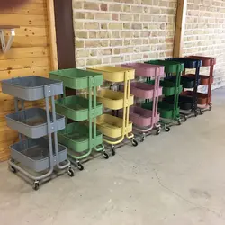 ترولی سه طبقه قفسه ای