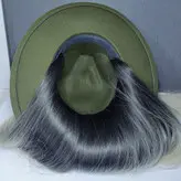 کلاه گیس کف سری مصنوعی الیاف کلاه مودار ویگ هت (کد:14074)