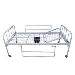 تخت بیمار یک شکن مکانیکی-همراه بادو عدد محافظ(طرح بیمارستانی)