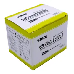 سرسوزن وکتو گیج 30 طول ۴ میلی متر زرد (بسته 100 عددی)