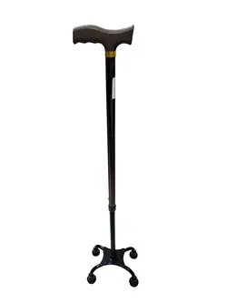 عصا چهار پایه طبی دستگیره پلاستیکی برند Brio