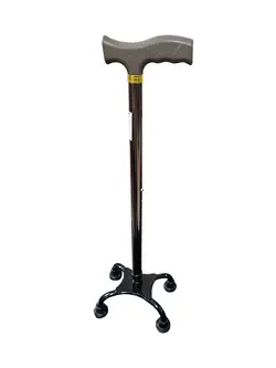 عصا چهار پایه طبی دستگیره پلاستیکی برند Brio