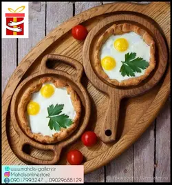 ست صبحانه سه تیکه چوبی