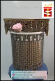 سطل و جا دستمال کاغذی آنتیک (پیوتر)