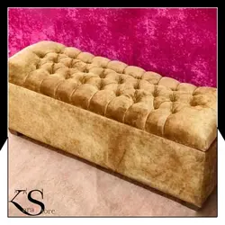 پاف سه نفره باكسدار مخمل