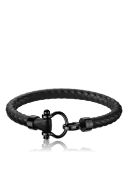 دستبند امگا رابر مشکی قفل مشکی