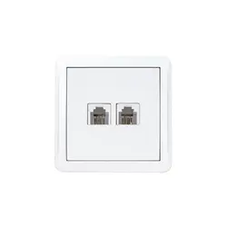 پریز تلفن دو سوکت روکار پارت الکتریک مدل شهاب