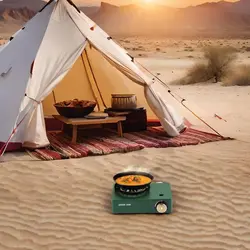 اجاق گاز مینی کاست 4 مشعل گرین Green 4 Burnner Mini Cassette Stove