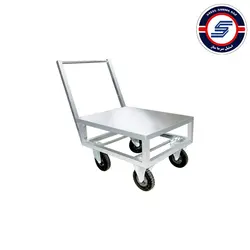 ترولی حمل دیگ استیل چرخ دار