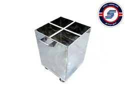 جاسیخی استیل بزرگ چرخدار