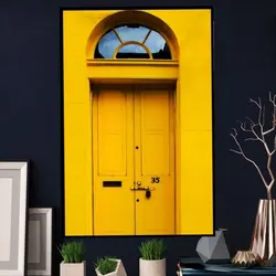 تابلو عکس درب منزل باتم زرد mg375، خریدبالای 135000 تومان * ارسال رایگان است *