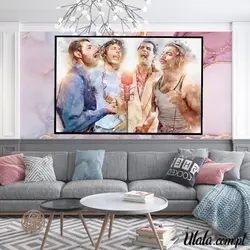 تابلو عکس نقاشی گروه موزیک پاپ، خریدبالای 189900 تومان * ارسال رایگان است*