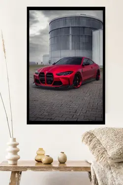 تابلو عکس ماشین بی ام و فن mg837، خریدبالای 189900 تومان*ارسال رایگان است*