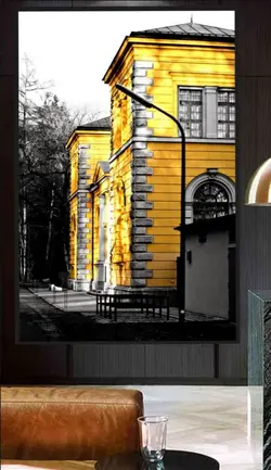 تابلو عکس خونه قدیمی بانمای زرد mg305، خریدبالای 189900 تومان * ارسال رایگان است*