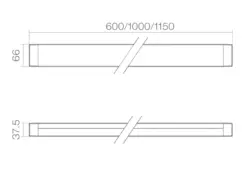 چراغ خطی رشد گیاه 30 وات طول 1000 میلی متر گلنور مدل تیانا بایو