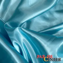 پارچه (عمده) ساتن آبی فیروزه ای (از 10 متر…)