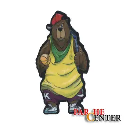 استیکر اتویی لباس مدل خرس بسکتبالیست